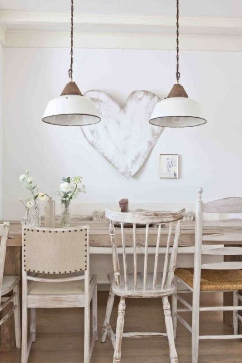 54. Reforma de cadeira para sala de jantar moderna e branca &ndash; Foto Zola