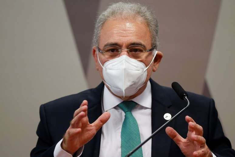 Ministro da Saúde, Marcelo Queiroga, na CPI da Covid no Senado
06/05/2021
REUTERS/Adriano Machado