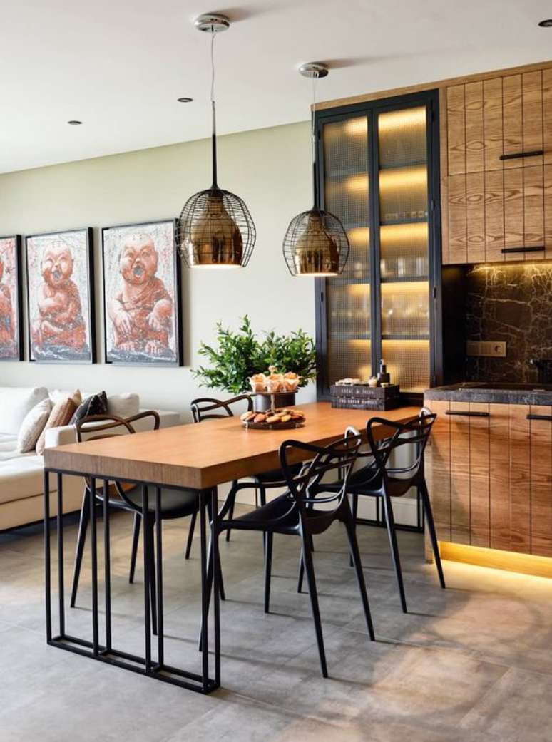 10. Mesa de ferro de madeira &ndash; Foto Homify