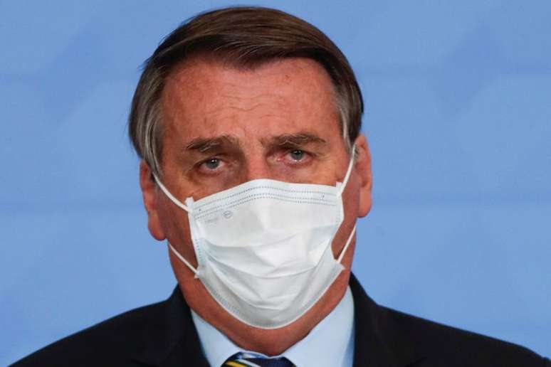 Presidente Jair Bolsonaro durante cerim&ocirc;nia no Pal&aacute;cio do Planalto
12/05/2021 REUTERS/Ueslei Marcelino