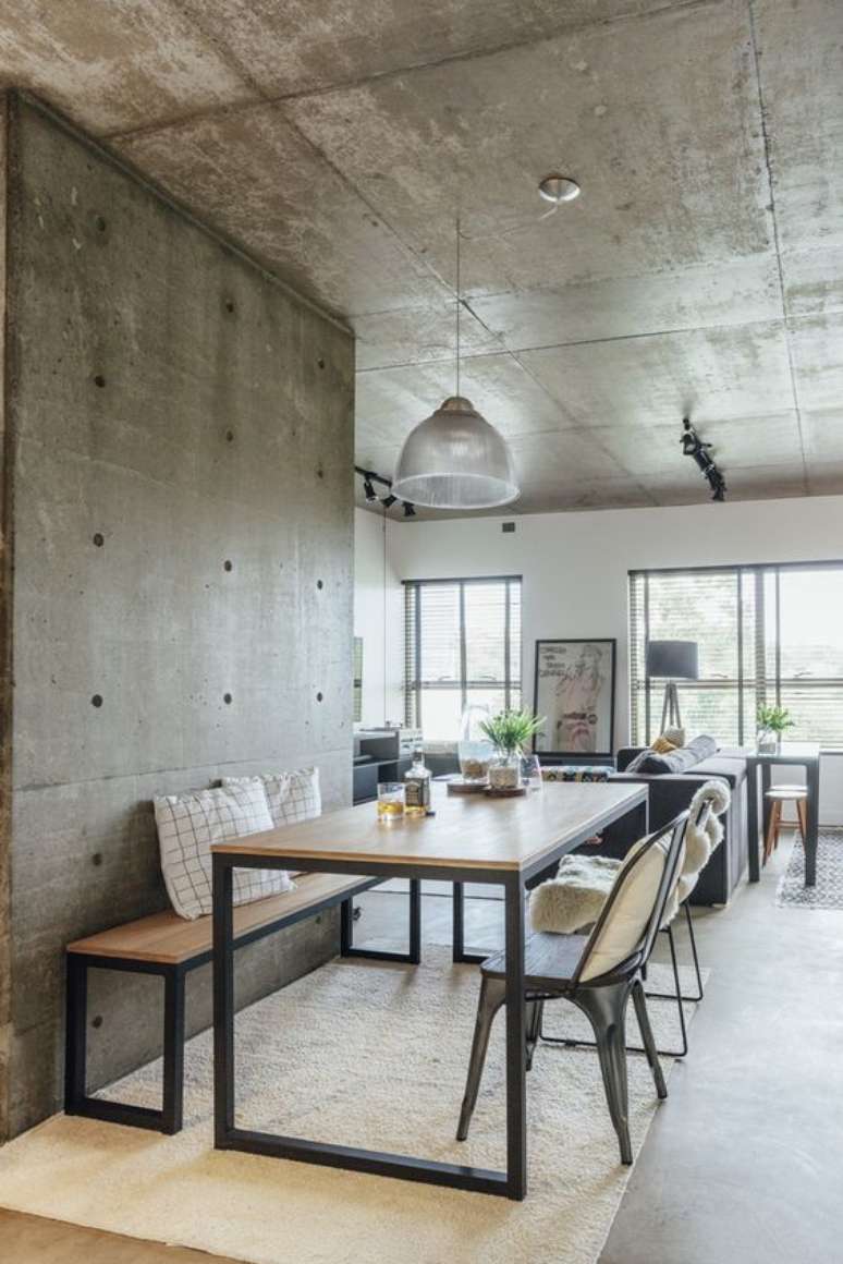 42. Mesa de ferro para sala de jantar industrial – Foto Archdaily