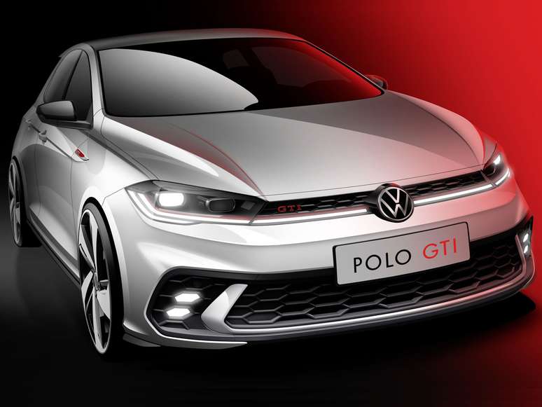 Volkswagen divulgou teaser do novo Polo GTI.