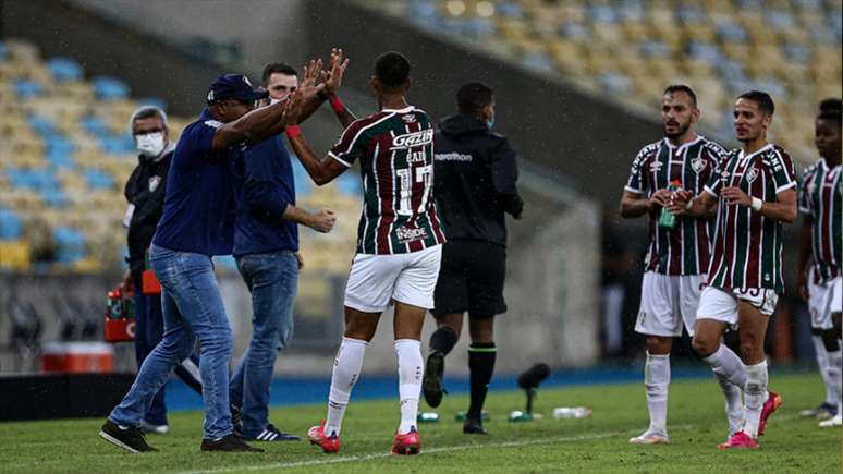 Caio Paulista marcou o gol da virada do Fluminense na Libertadores (Foto: LUCAS MERÇON / FLUMINENSE F.C.)