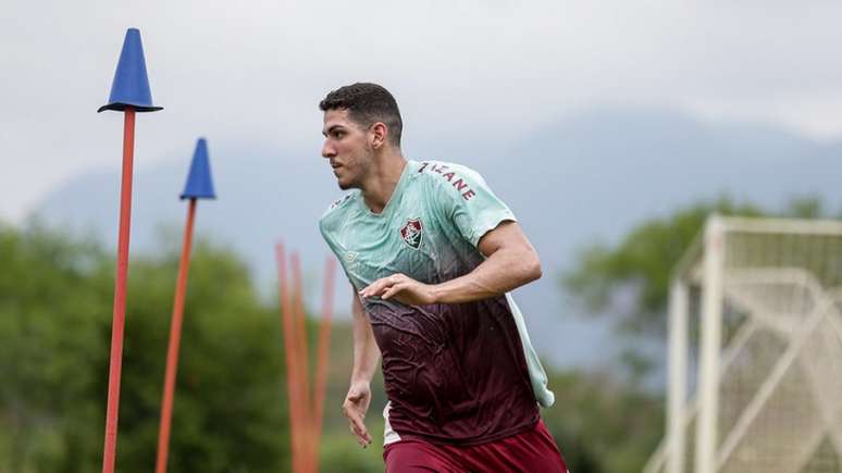 Nino, durante treinamento do Fluminense no CT (Foto: Lucas Merçon/Fluminense FC)