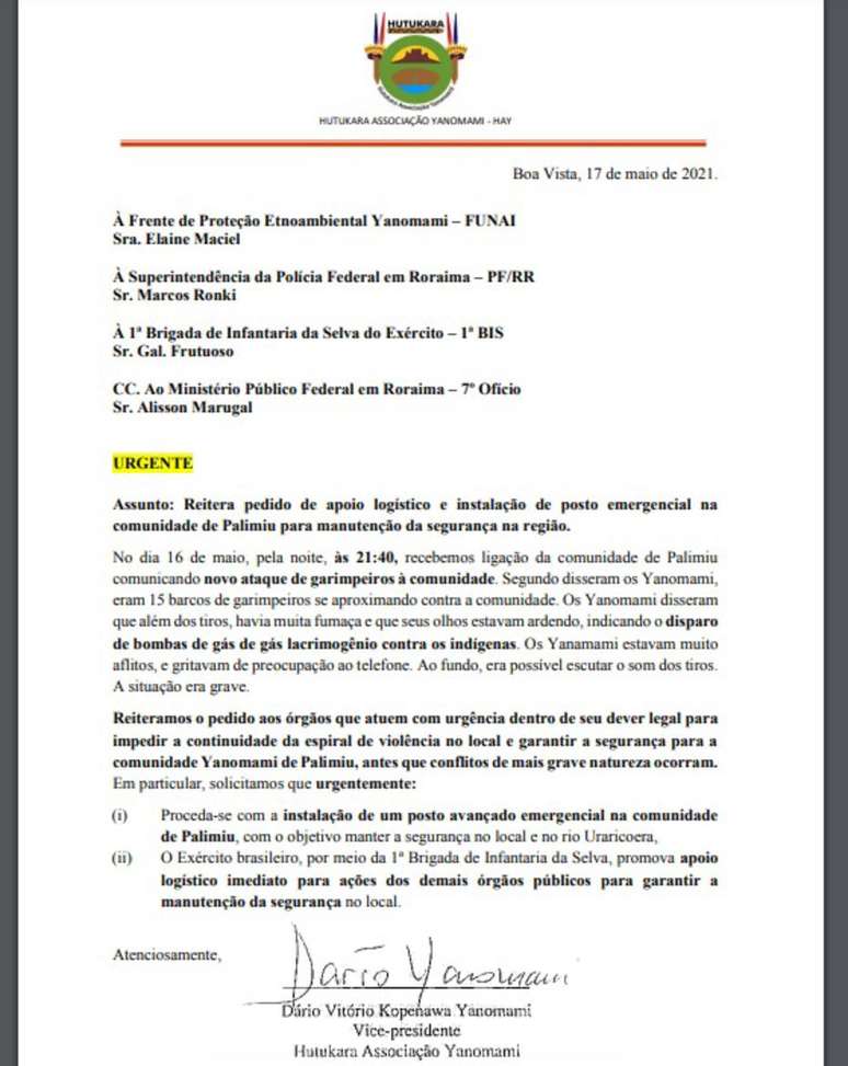 Aumento da violência na região voltou a ser denunciado pela Associação Yanomami Hutukara