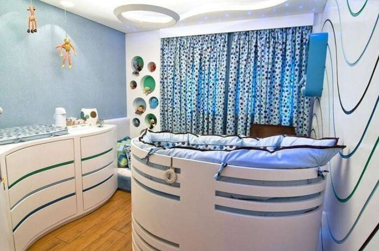 12. O piso fosco vinílico é muito usado em quarto de bebê. Fonte: Pinterest