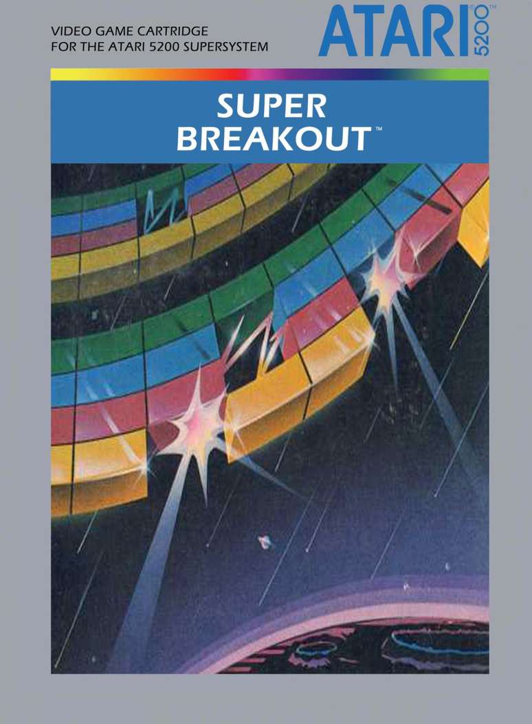 Capa do Super Breakout no Atari