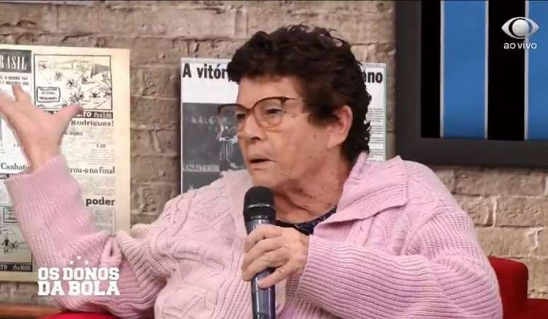Dona Maria Aparecida roubou a cena do 'Os Donos da Bola' (Reprodução/Band)
