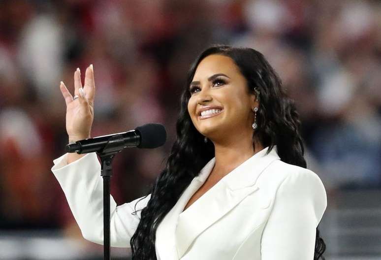 Demi Lovato no Super Bowl 
 2/2/2020  REUTERS/Shannon Stapleton