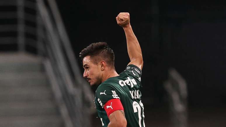 Willian comemora gol do Verdão pela Libertadores (Foto: Cesar Greco/Palmeiras)