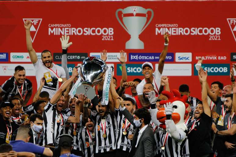 Jogadores do Atlético comemoram título 