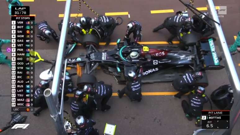 Desastre para Valtteri Bottas, fora do GP de M&ocirc;naco ap&oacute;s problemas no pit-stop 