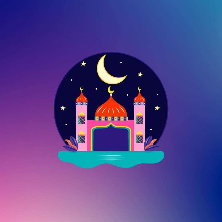 Mesquita ilustrada por Hala AlAbbasi para o Instagram. / Reprodu&ccedil;&atilde;o (@design)