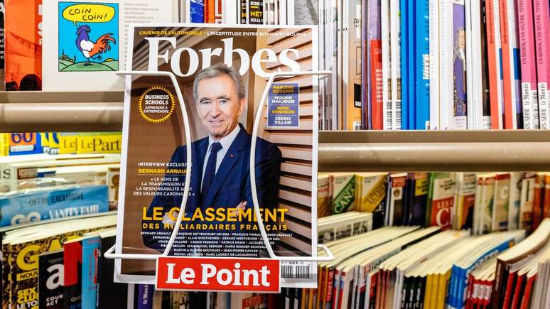 Bernard Arnault na capa da revista Forbes em 2018