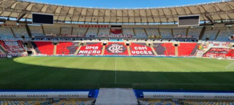 Mosaico pronto no setor leste do Maracanã (Foto: Divulgação/Maracanã)