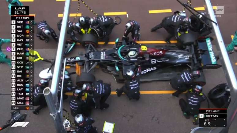 Desastre para Valtteri Bottas, fora do GP de Mônaco após problemas no pit-stop 