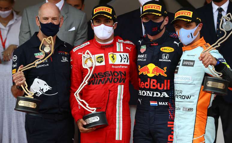 O p&oacute;dio do GP de M&ocirc;naco de F1 