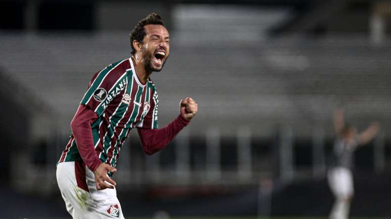 Nenê marcou seu gol na partida contra o River, na última terça (Foto: Divulgação/ Lucas Merçon)