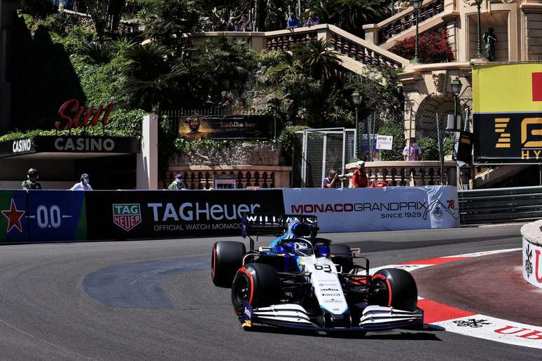 George Russell n&atilde;o teve muito o que fazer no &uacute;ltimo domingo em M&ocirc;naco 