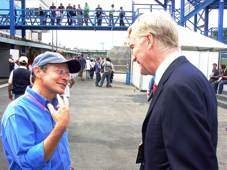 Alex Dias Ribeiro em seu encontro com Max Mosley em Interlagos 