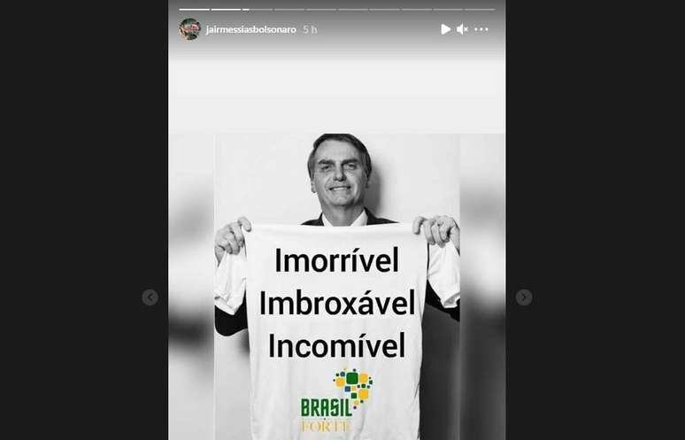 Presidente postou frase que já havia dito a apoiadores em outras ocasiões. 