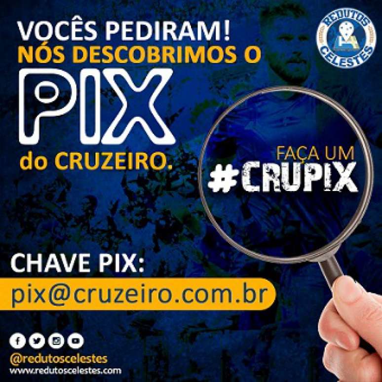 O time celeste quer ajuda do seu torcedor para arcar com as despesas do clube-(Divulgação/Cruzeiro)