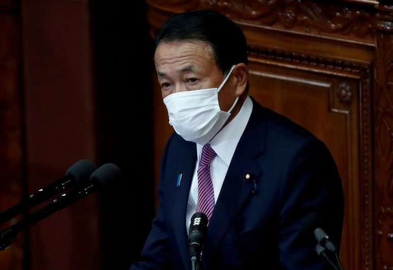 Ministro das Finan&ccedil;as do Jap&atilde;o, Taro Aso
18/01/2021 REUTERS/Issei Kato/Foto de Arquivo