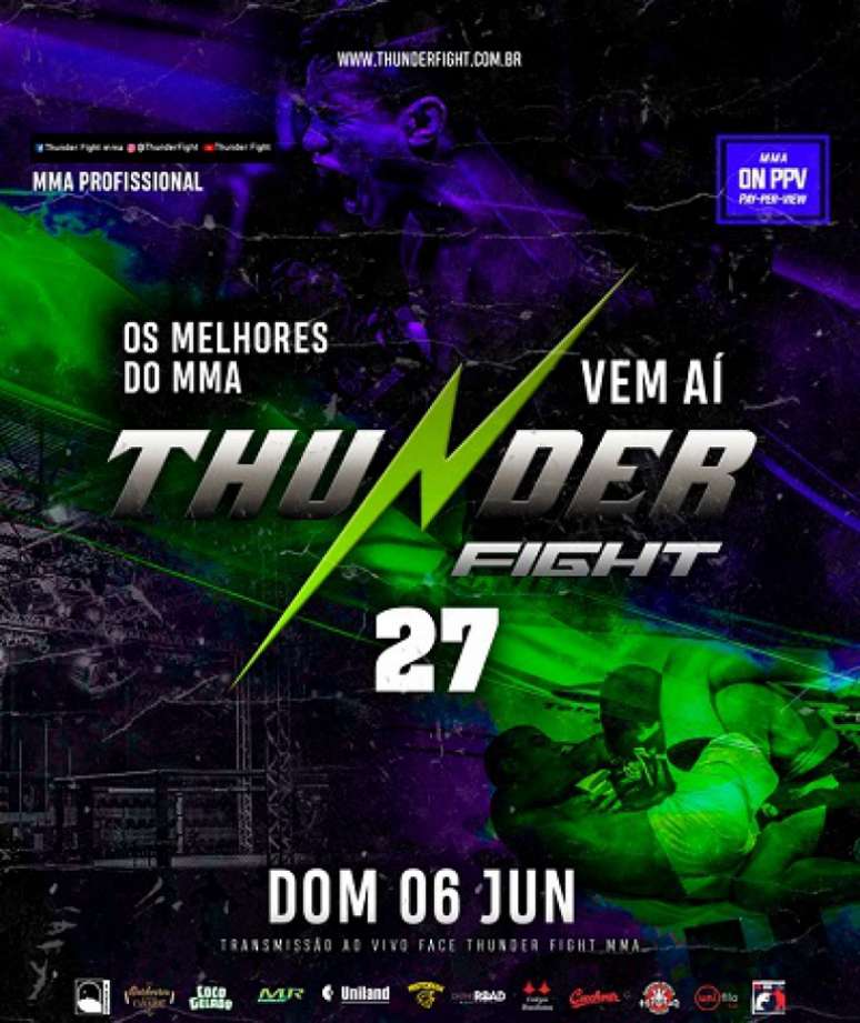 Card do Thunder Fight 27 acontecerá no próximo domingo (Foto: Divulgação)