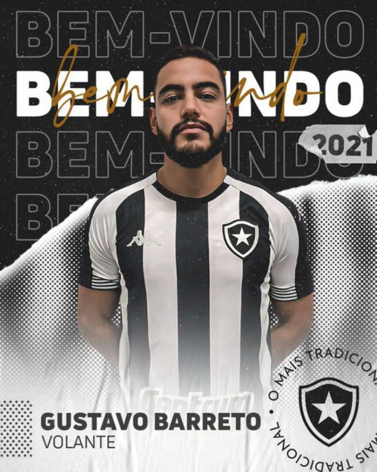 Barreto pelo Botafogo (Foto: Divulgação/Botafogo)