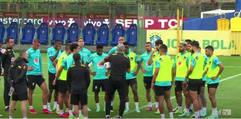 Elenco da Seleção protesta contra a Copa América (Foto: Reprodução / CBF TV)