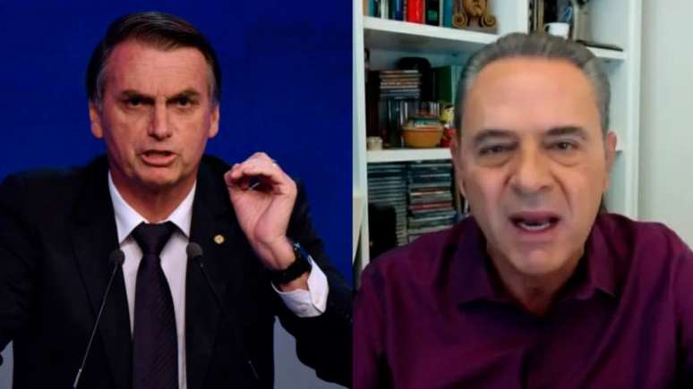 Bolsonaro atacou a Globo e o narrador da emissora (Foto: Montagem LANCE!)