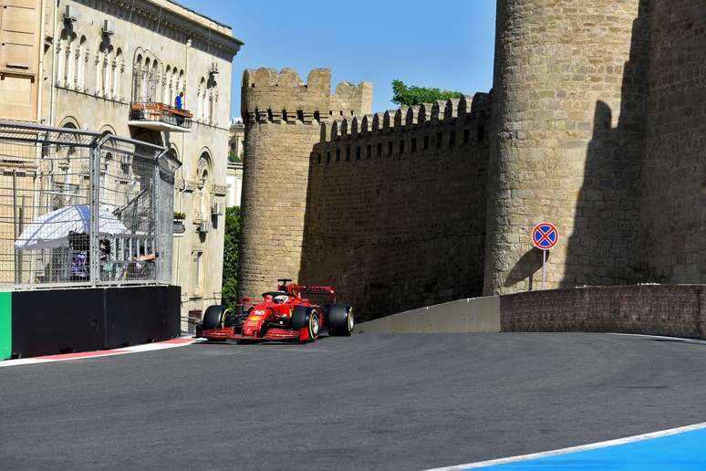 Charles Leclerc no GP do Azerbaijão, em Baku 