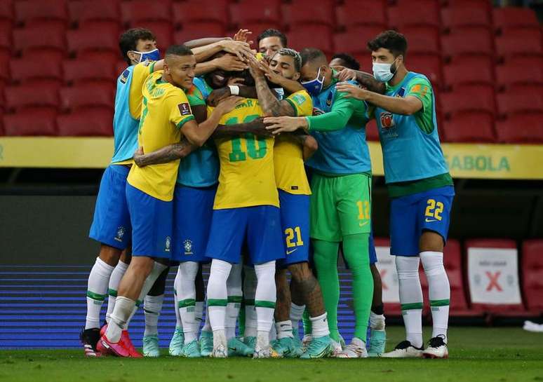 Brasil completou 509 jogos contra seleções da América do Sul; um dia depois, País chegou a 509 mil mortos pela covid-19
04/06/2021 REUTERS/Diego Vara