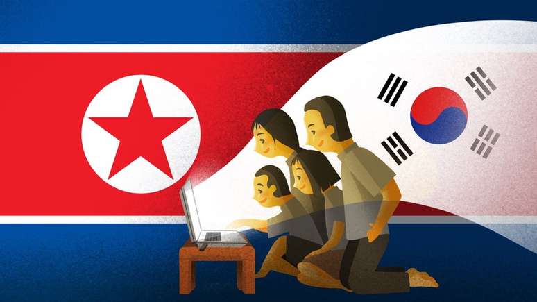 Embora ilegal, muitos no Norte assistem a programas sul-coreanos