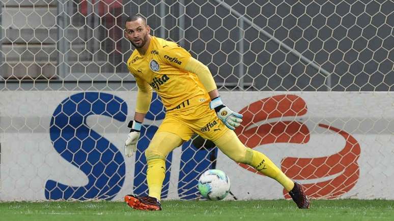 Weverton em ação pelo Campeonato Brasileiro (Foto: Cesar Greco/Agência Palmeiras)