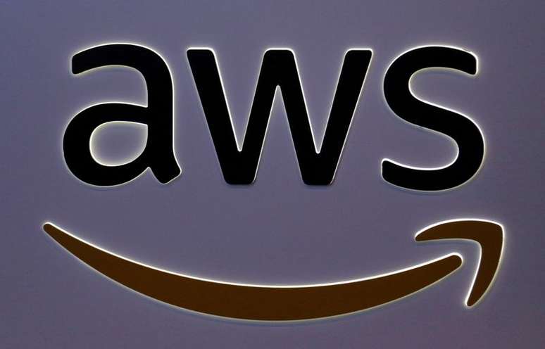 Logotipo da Amazon Web Services (AWS), neg&oacute;cio de computa&ccedil;&atilde;o em nuvem da Amazon.  19/10/2017. REUTERS/Chris Helgren