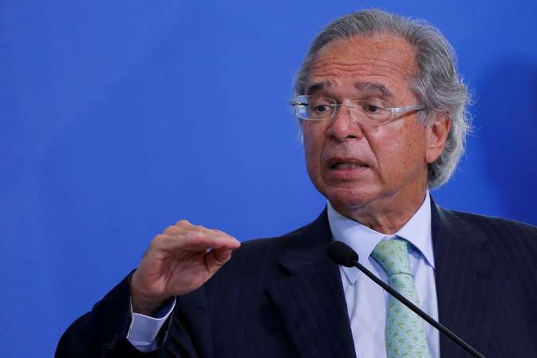 Ministro da Economia, Paulo Guedes, participa de evento no Palácio do Planalto
REUTERS/Adriano Machado