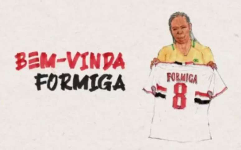 Formiga no São Paulo (Foto: Reprodução/ Twitter @SaoPauloFC)