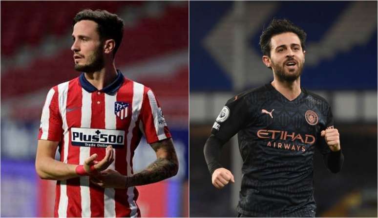 Saúl Ñíguez e Bernardo Silva podem trocar de clube na próxima temporada (Foto: AFP; AFP)