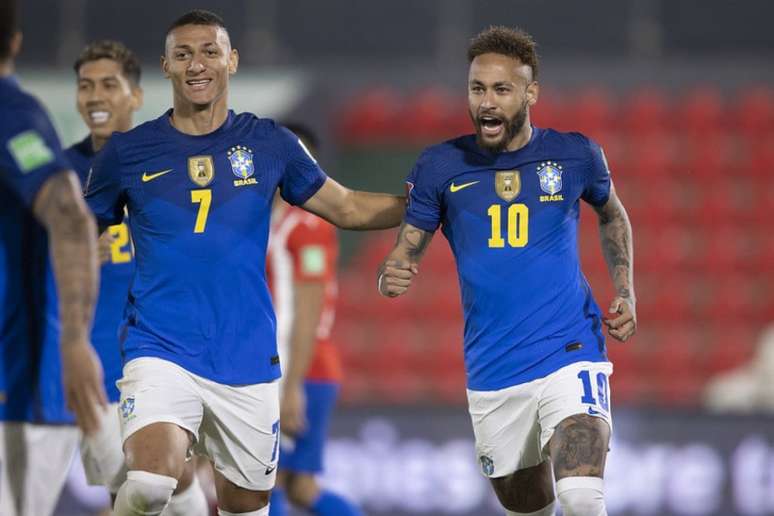 Neymar marcou seu gol logo no início da partida (Lucas Figueiredo/CBF)