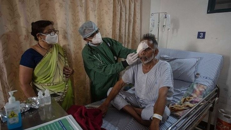 Na Índia houve registros de milhares de casos de mucormicose em pacientes que tiveram a covid-19