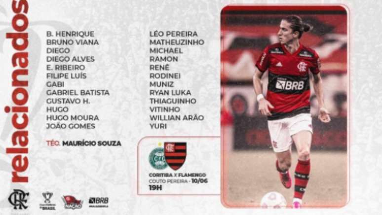 Flamengo relaciona 24 jogadores contra o América; veja