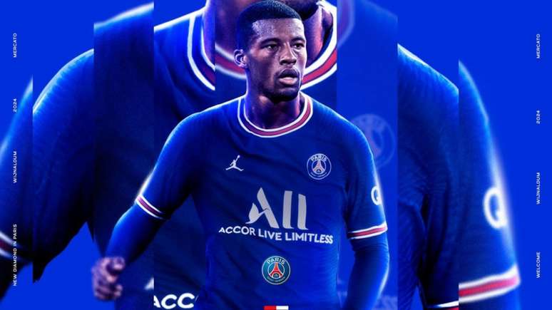 Wijnaldum assinou por três anos com o PSG (Foto: Divulgação / PSG)