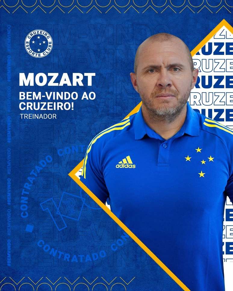 Mozart Santos assumiu o comando técnico do Cruzeiro em meados de junho e ainda não arrumou a casa