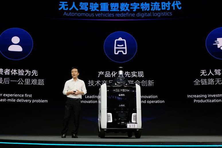 Presidente de tecnologia do Alibaba, Cheng Li, durante evento em Hangzhou, China 
10/06/2021
REUTERS/Yilei Sun