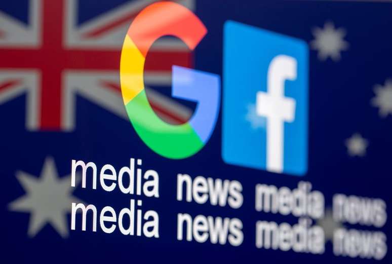Logos de Google e Facebook em ilustração referente a movimento das empresas em relação à imprensa na Austrália 
18/02/2021
REUTERS/Dado Ruvic