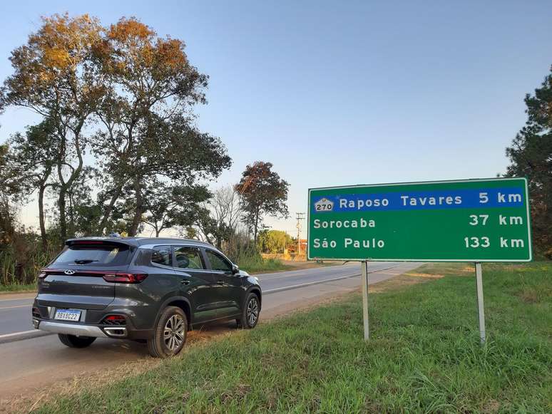 Caoa Chery Tiggo 8: cerca de 800 km em estradas do Estado de São Paulo.