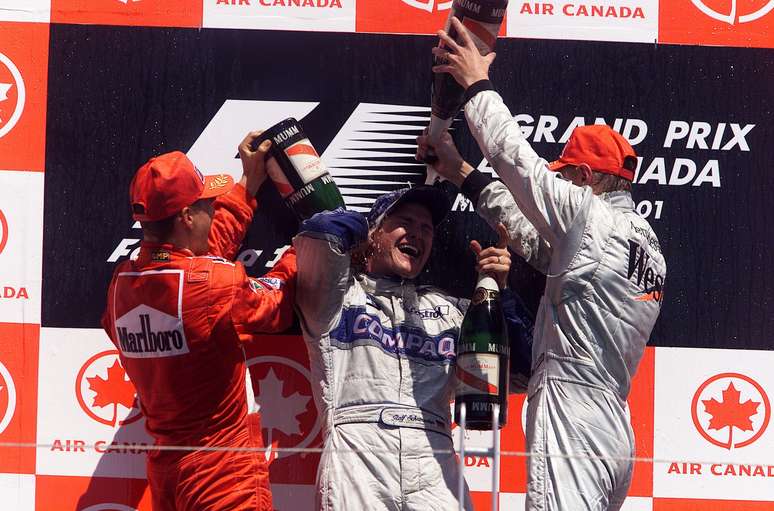Ralf Schumacher dividiu o pódio com dois campeões da F1 