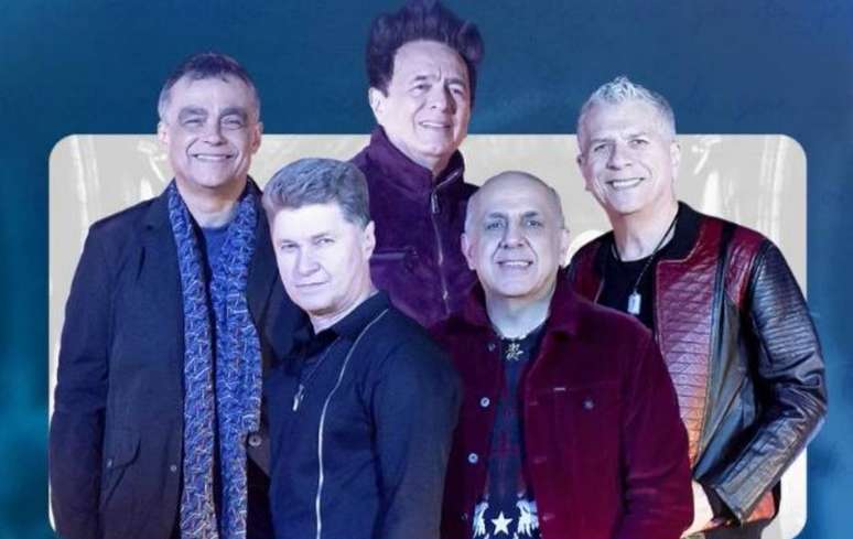 O quinteto da banda Roupa Nova em anúncio sobre novo DVD