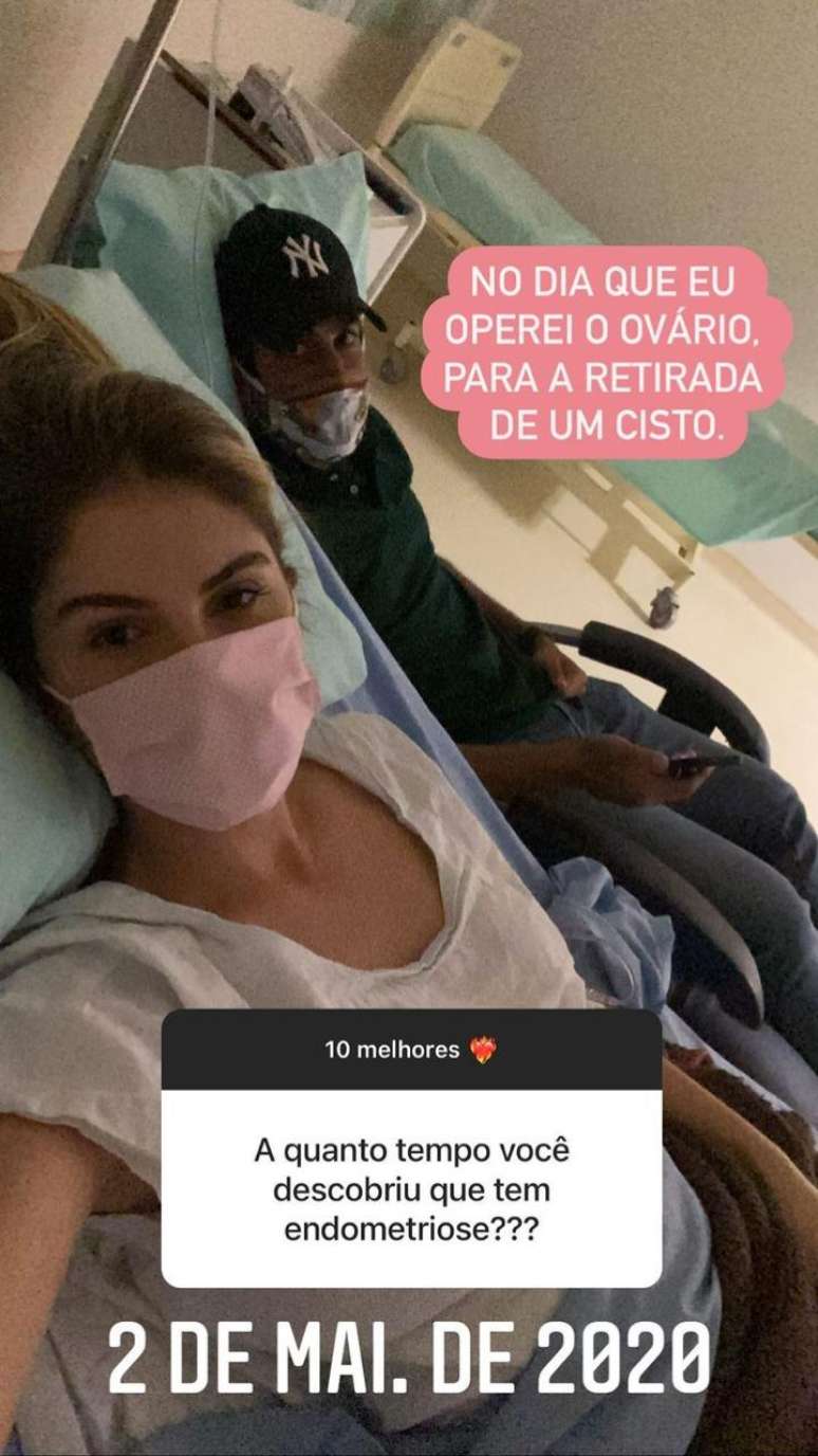 A modelo recordou o dia que descobriu a endometriose.